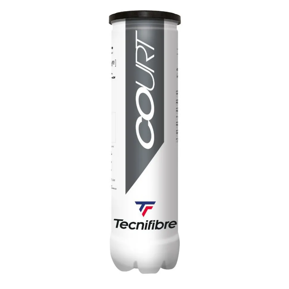 Tecnifibre COURT : 1 TUBE DE 4 BALLES DE TENNIS