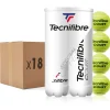 Tecnifibre COURT : CARTON DE 18 BIPACKS DE TUBES DE 4 BALLES DE TENNIS