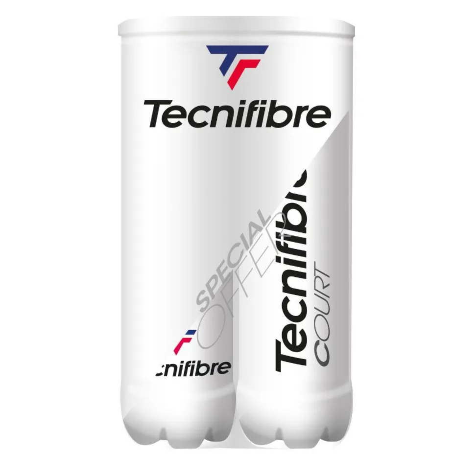 Tecnifibre COURT : CARTON DE 18 BIPACKS DE TUBES DE 4 BALLES DE TENNIS