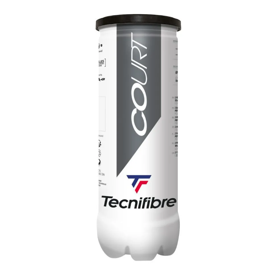Tecnifibre COURT : CARTON DE 36 TUBES DE 3 BALLES DE TENNIS