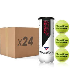 Tecnifibre PADEL TOUR : CARTON DE 24 TUBES DE 3 BALLES DE PADEL