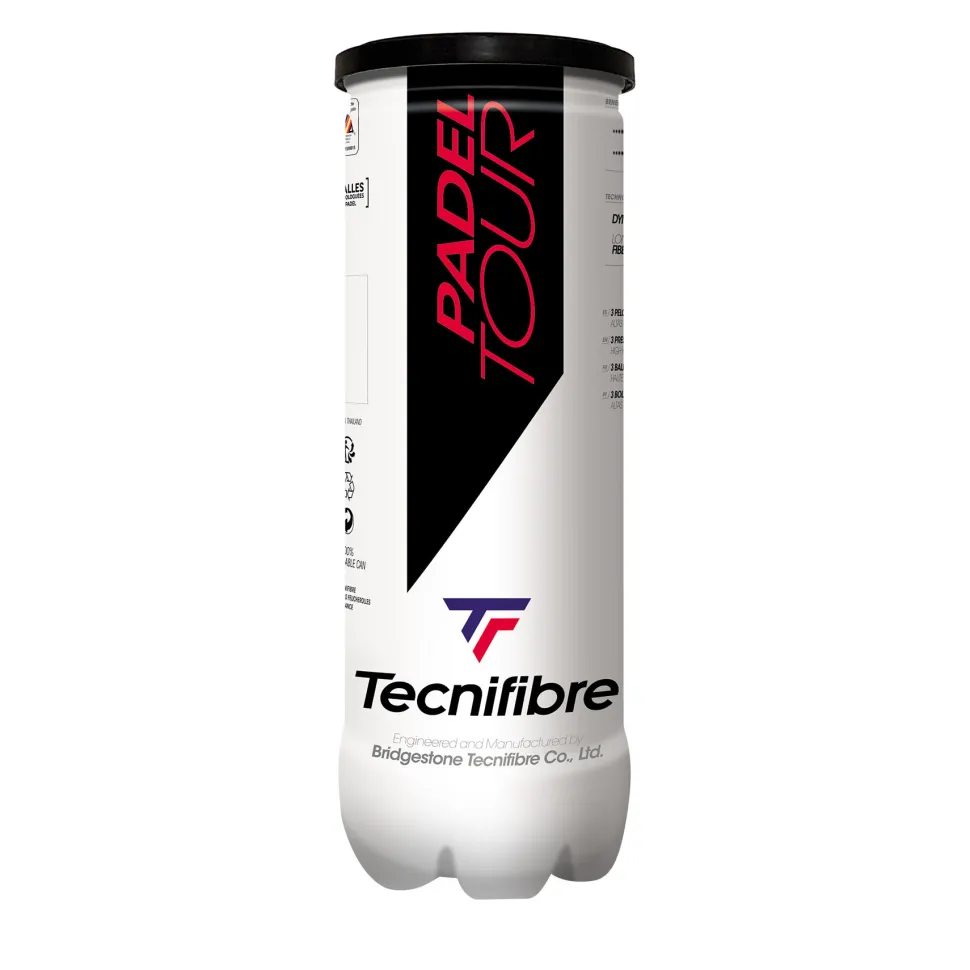 Tecnifibre PADEL TOUR : CARTON DE 24 TUBES DE 3 BALLES DE PADEL
