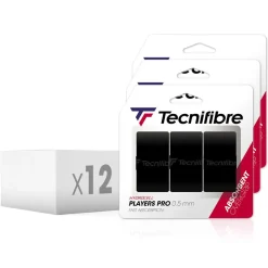 Tecnifibre PLAYERS PRO BLACK (boîte de 12 packs)