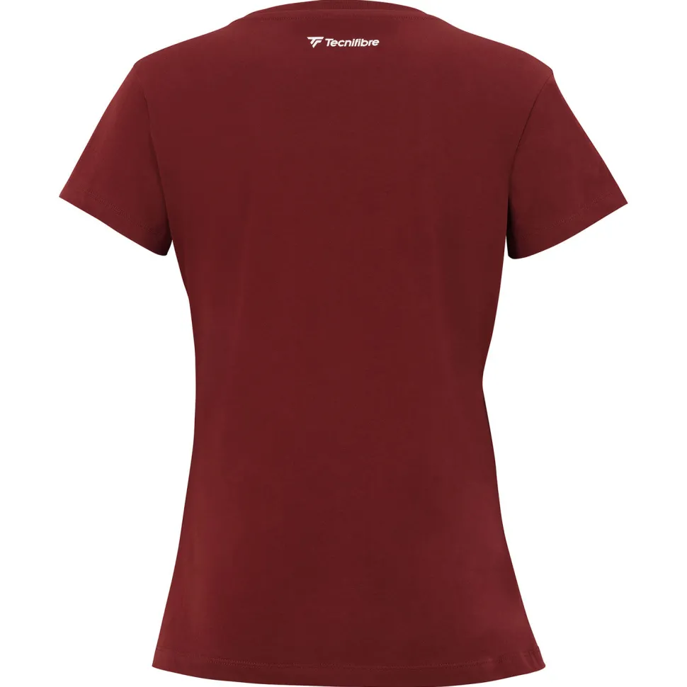 Femme Tecnifibre W. TEAM COTTON TEE CARDINAL