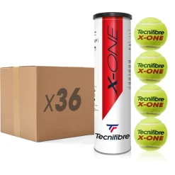 Tecnifibre X-ONE : CARTON DE 36 TUBES DE 4 BALLES DE TENNIS