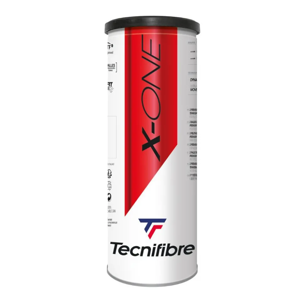 Tecnifibre X-ONE : CARTON DE 36 TUBES DE 3 BALLES DE TENNIS