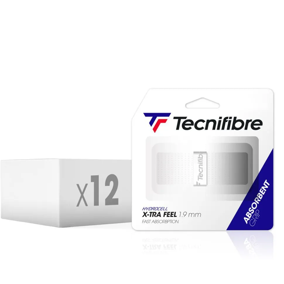 Tecnifibre X-TRA FEEL BLANC (boîte de 12 packs d'1 grip)