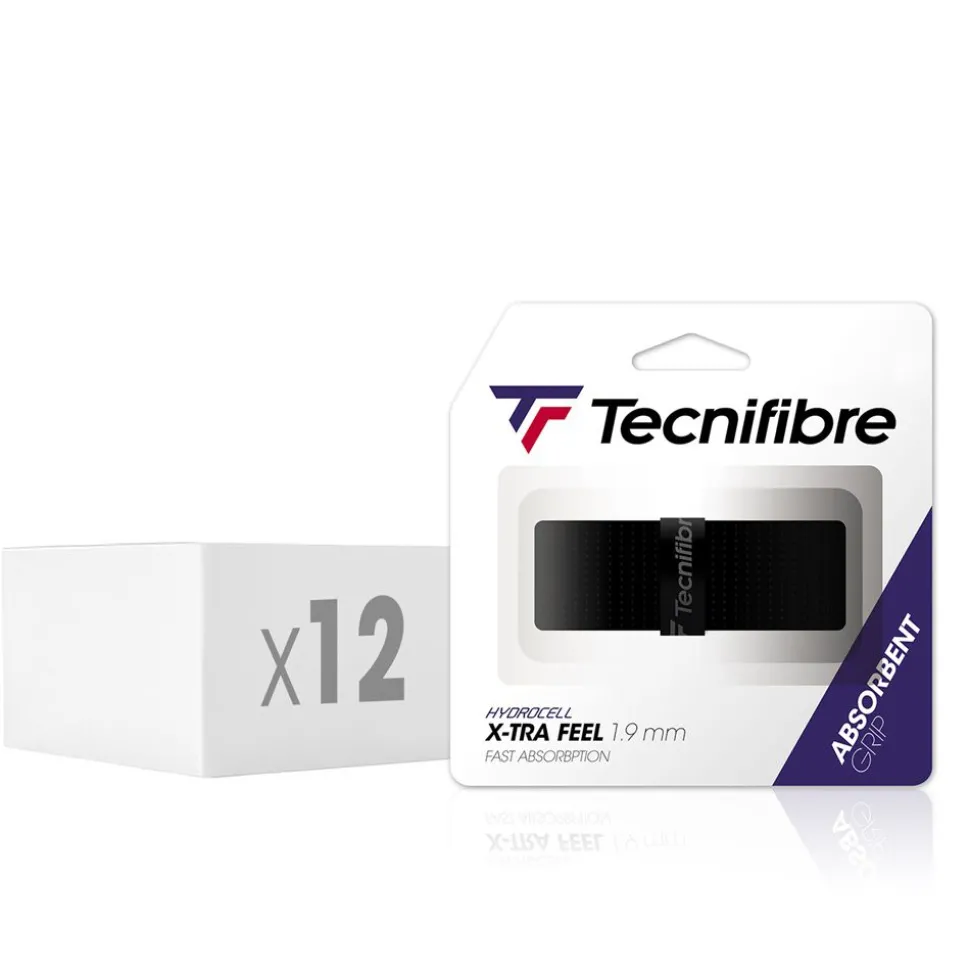 Tecnifibre X-TRA FEEL NOIR (boîte de 12 packs d'1 grip)